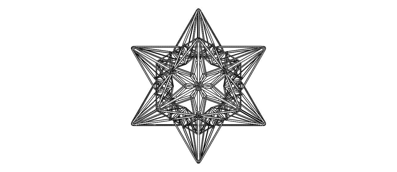 Wireframe Shape Great Icosahedron 3D print model_31