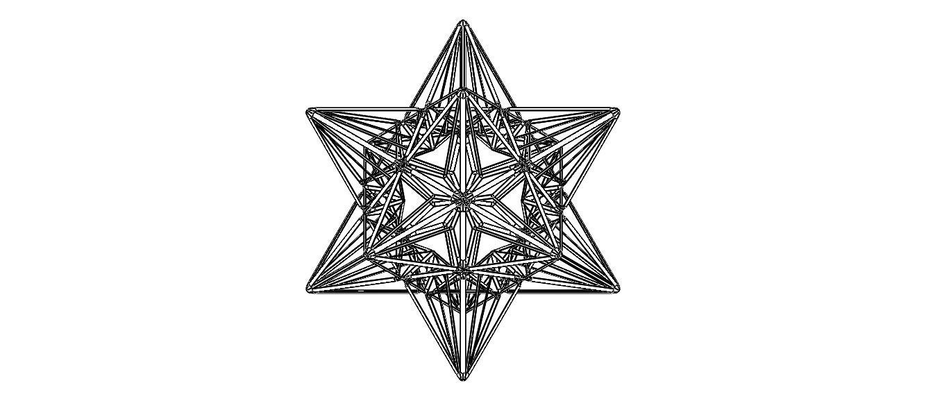 Wireframe Shape Great Icosahedron 3D print model_30