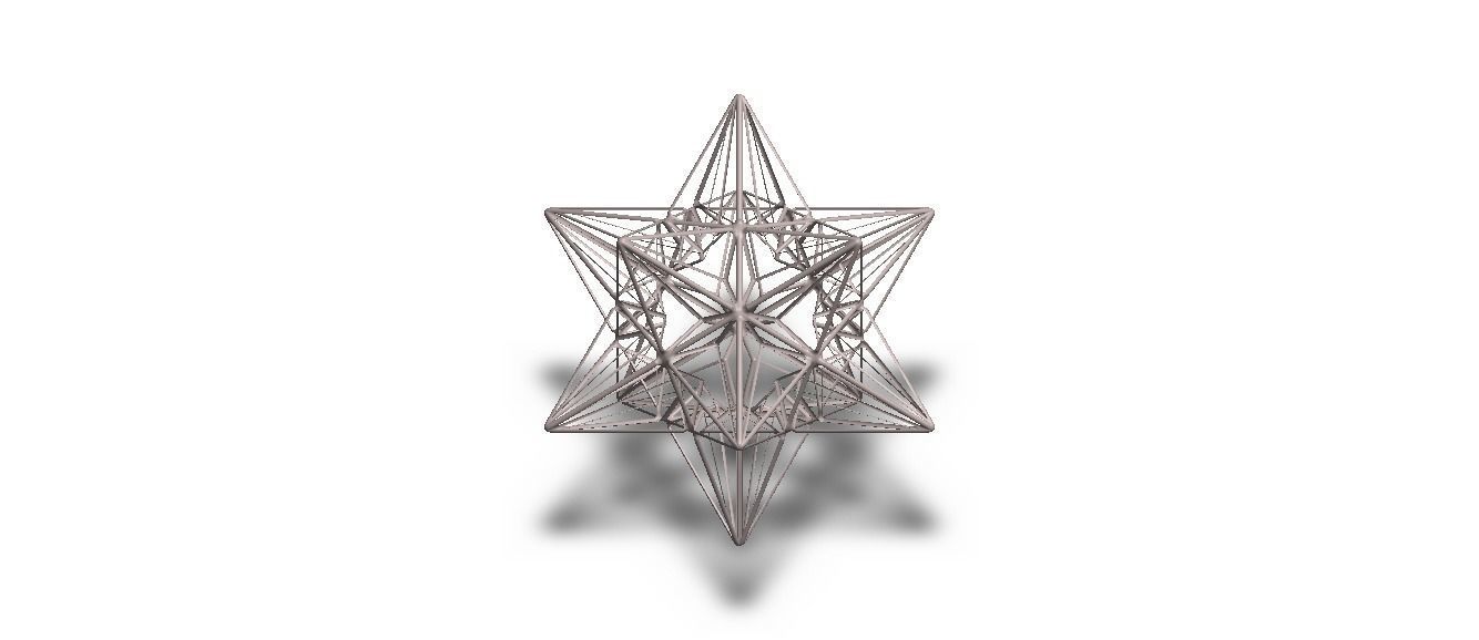 Wireframe Shape Great Icosahedron 3D print model_21