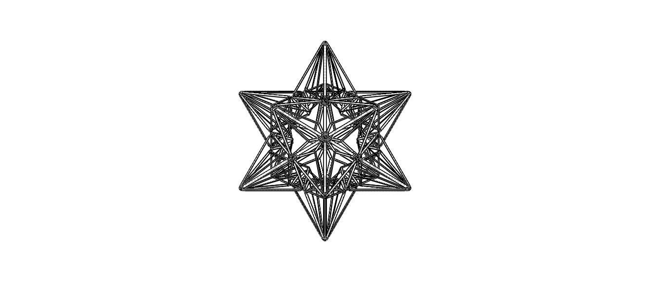 Wireframe Shape Great Icosahedron 3D print model_19