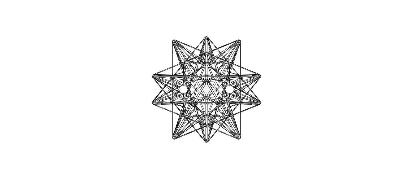 Wireframe Shape Great Icosahedron 3D print model_28