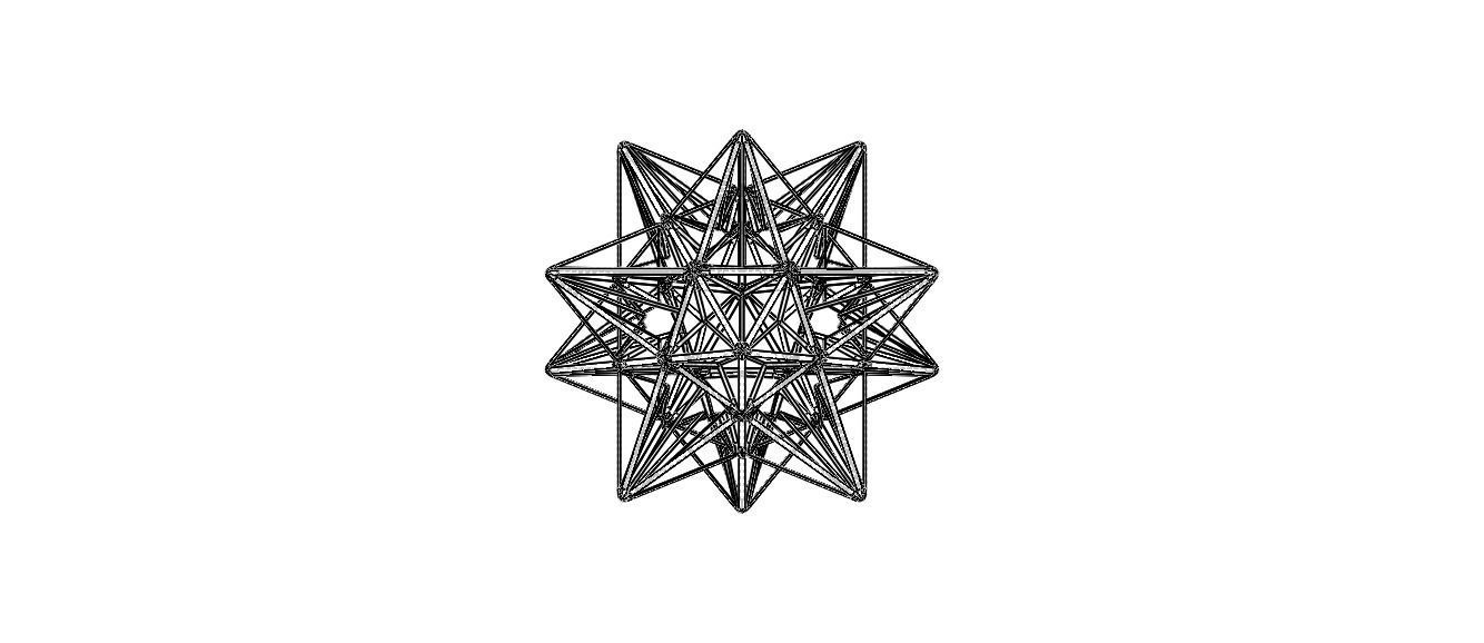 Wireframe Shape Great Icosahedron 3D print model_27