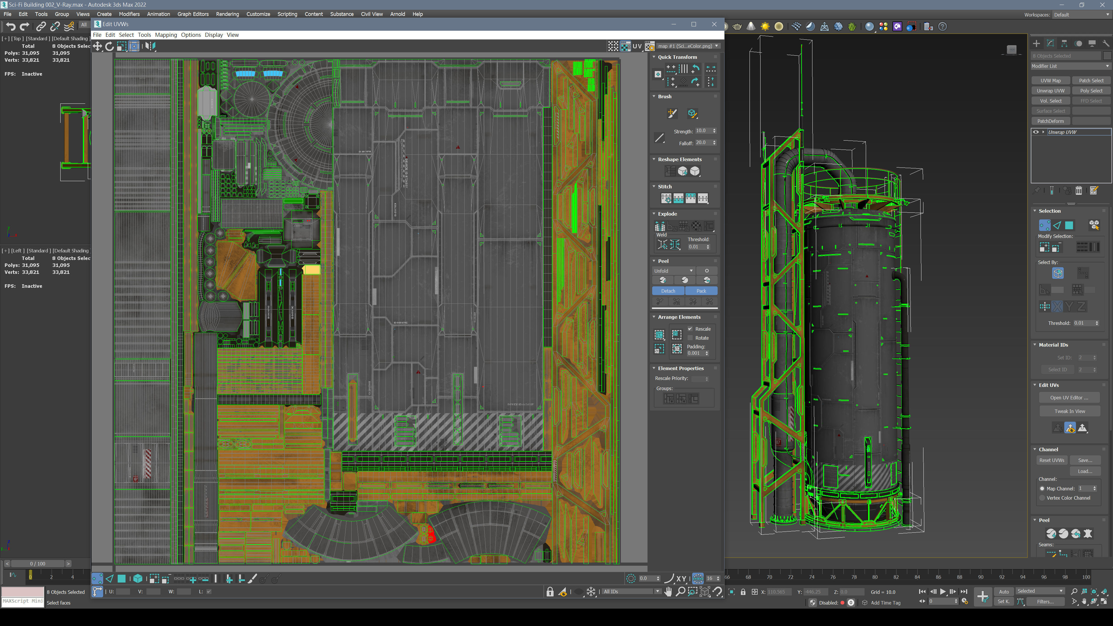Sci-Fi Building 002 Industry-PBR Low-poly 3D model_6