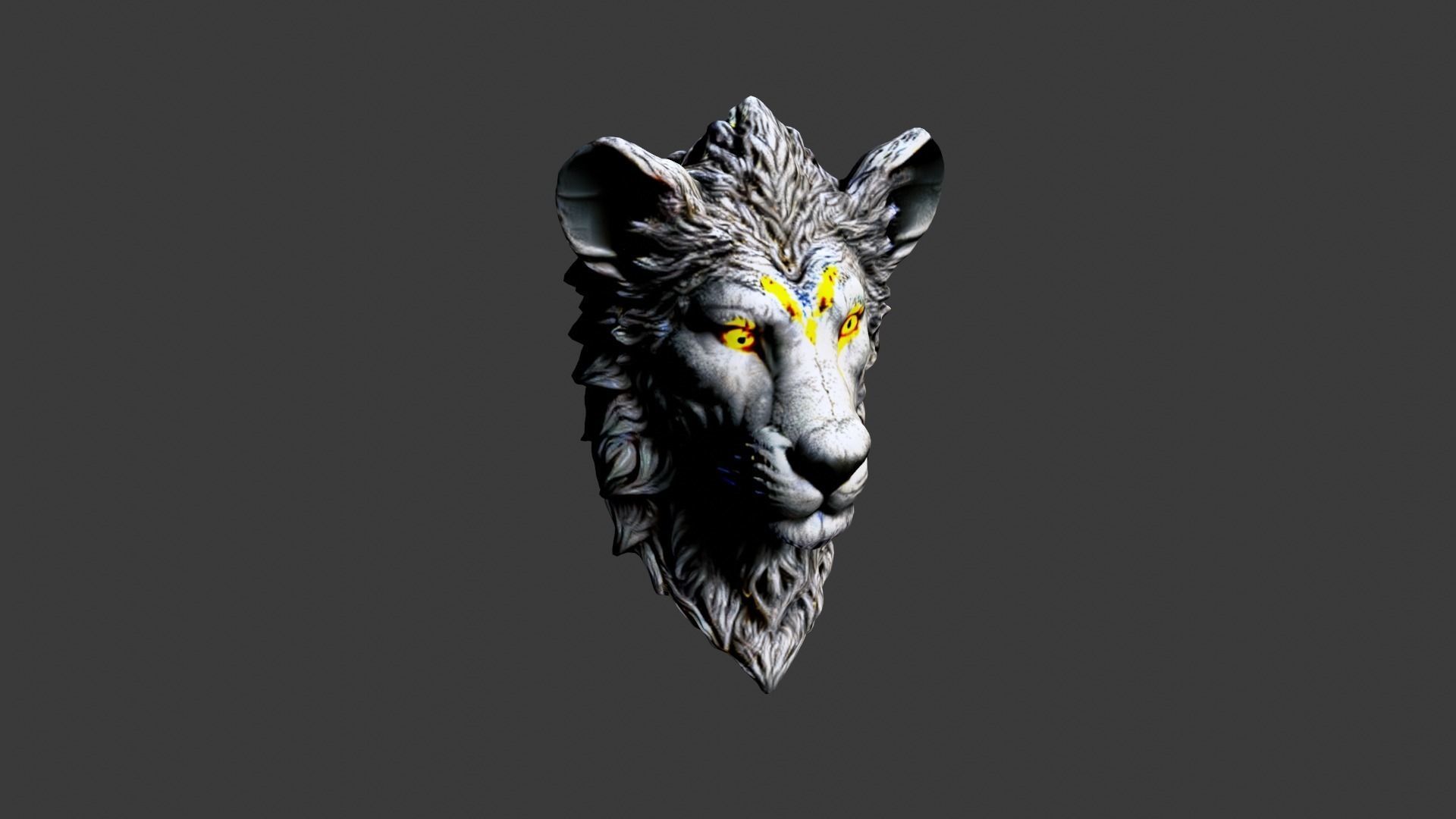 Animal Head Low-poly 3D model_4