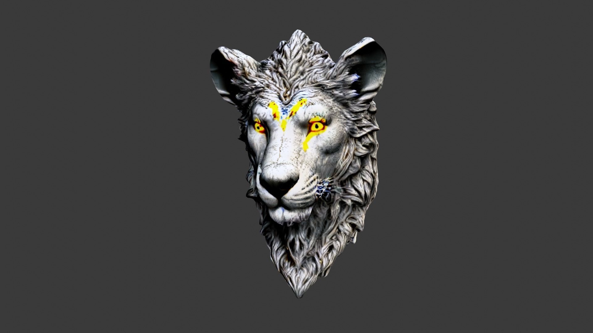 Animal Head Low-poly 3D model_5