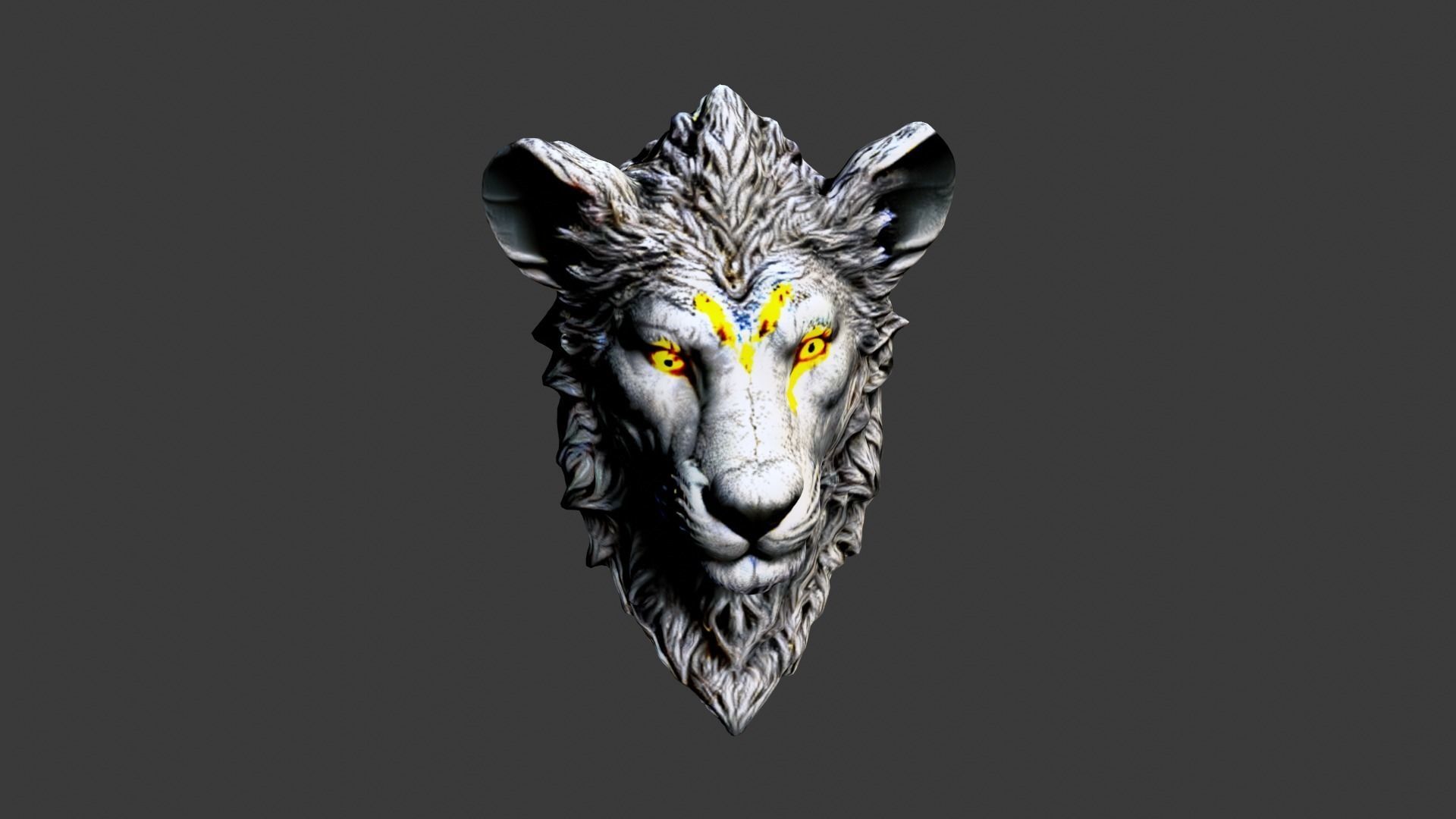 Animal Head Low-poly 3D model_3