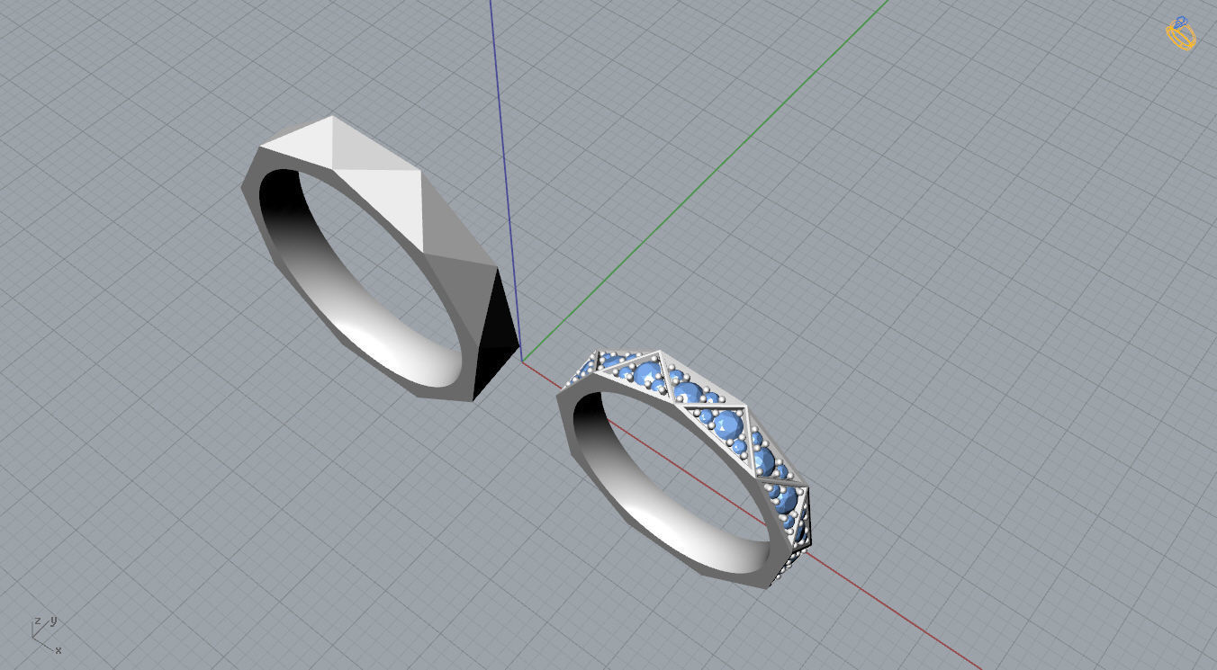 Wedding Bands 3D print model_12