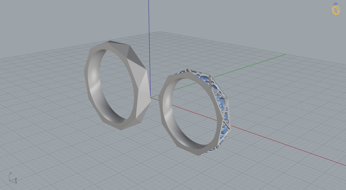 Wedding Bands 3D print model_10