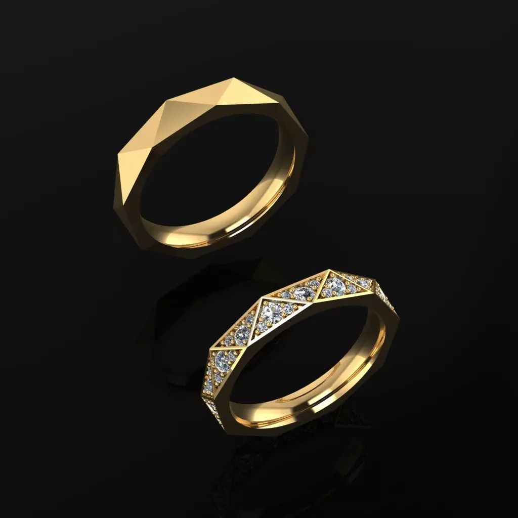 Wedding Bands 3D print model_0
