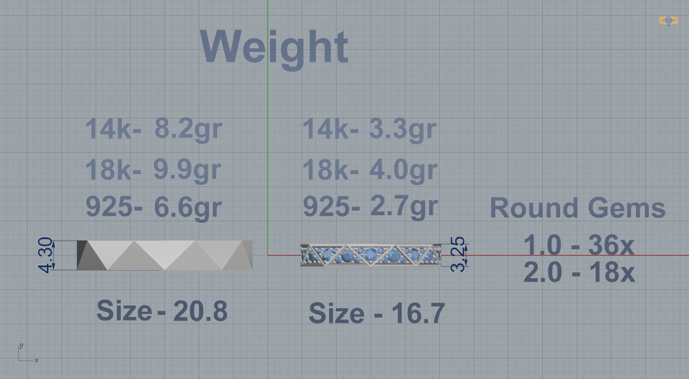 Wedding Bands 3D print model_3