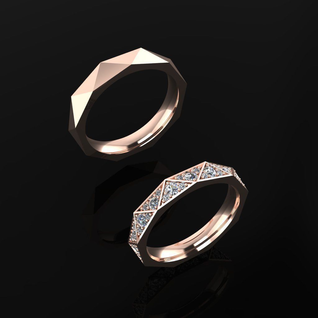 Wedding Bands 3D print model_2