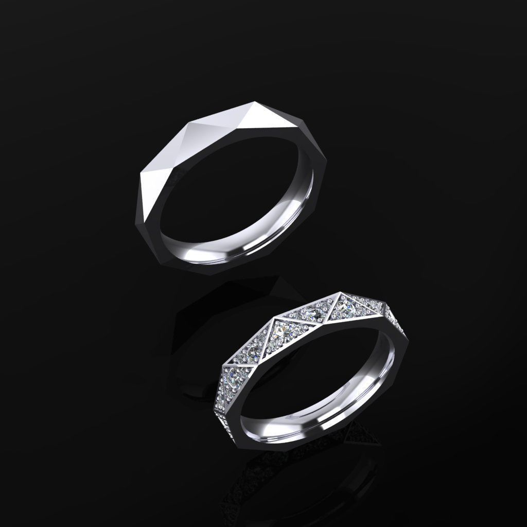 Wedding Bands 3D print model_1