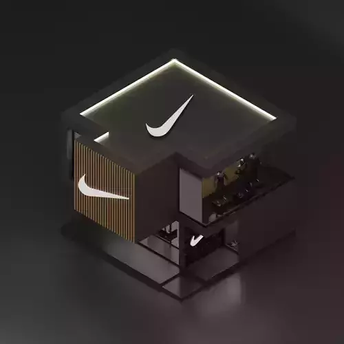 Simple Low Poly Isometric Store Low-poly 3D model 
