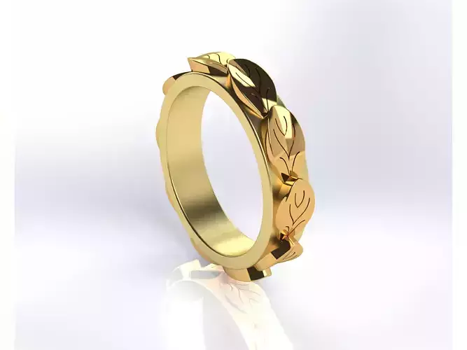 The Golden Leaf Ring