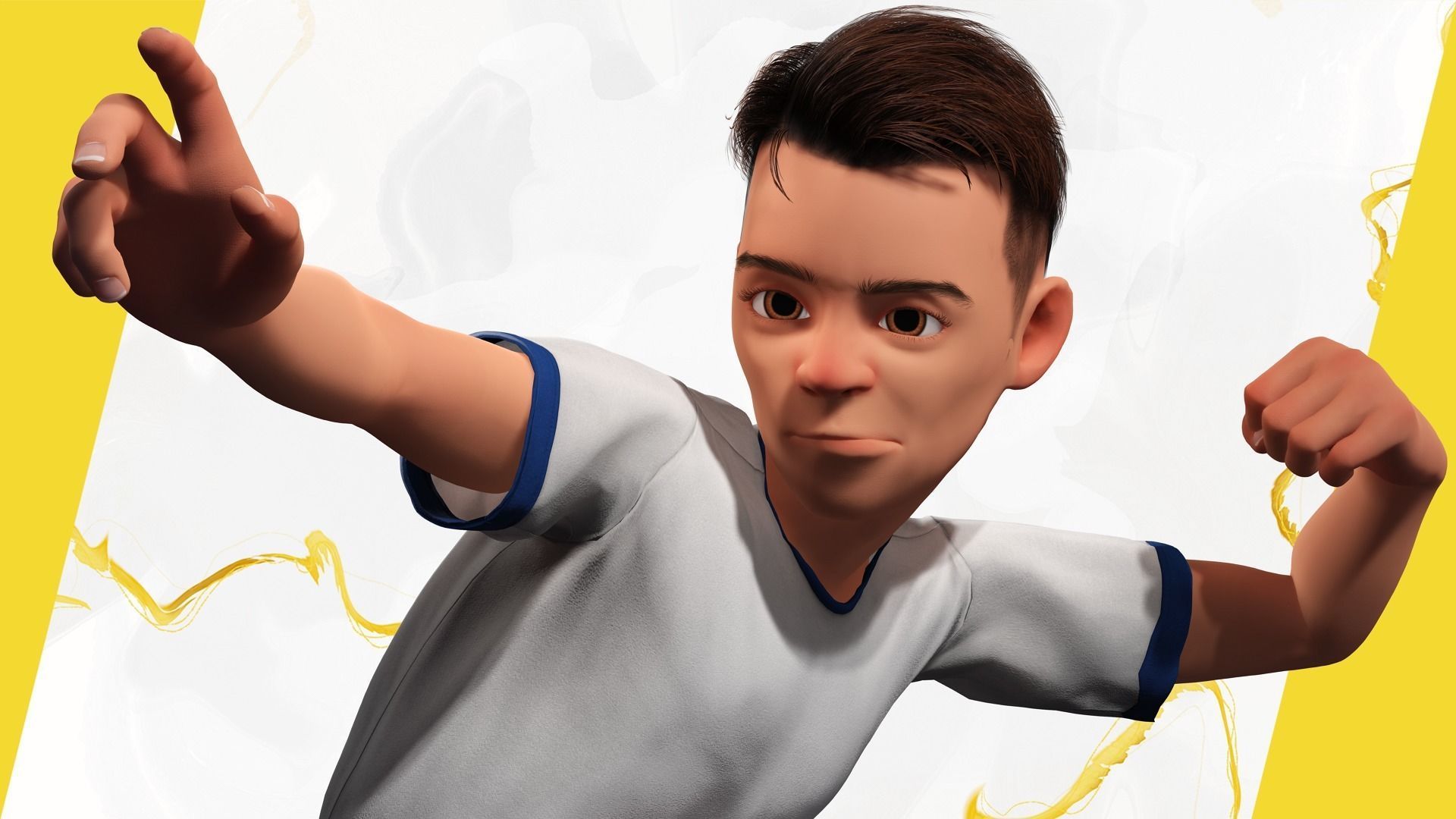 Brother Cartoon Young Teen Low-poly 3D model_4