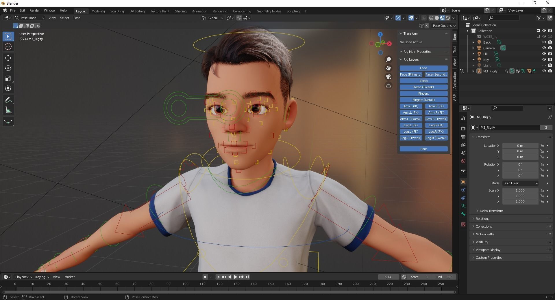 Brother Cartoon Young Teen Low-poly 3D model_19