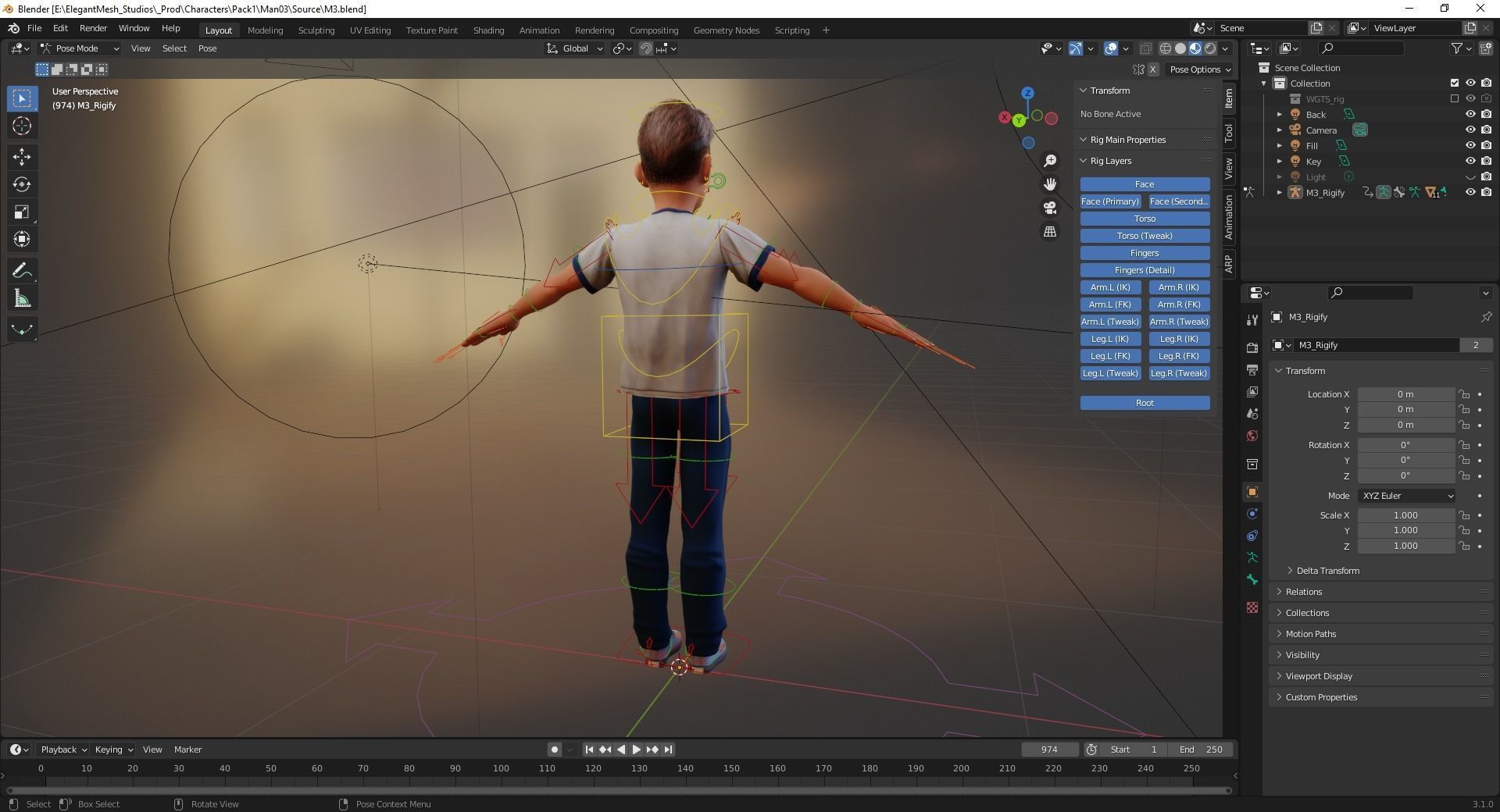 Brother Cartoon Young Teen Low-poly 3D model_17