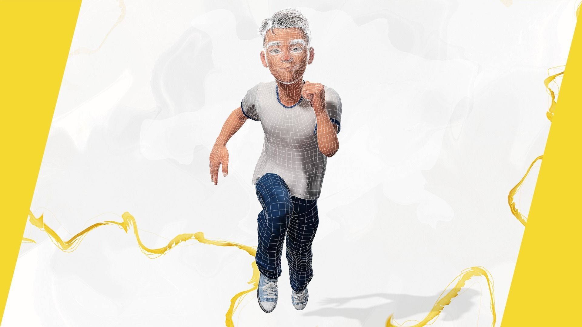 Brother Cartoon Young Teen Low-poly 3D model_35