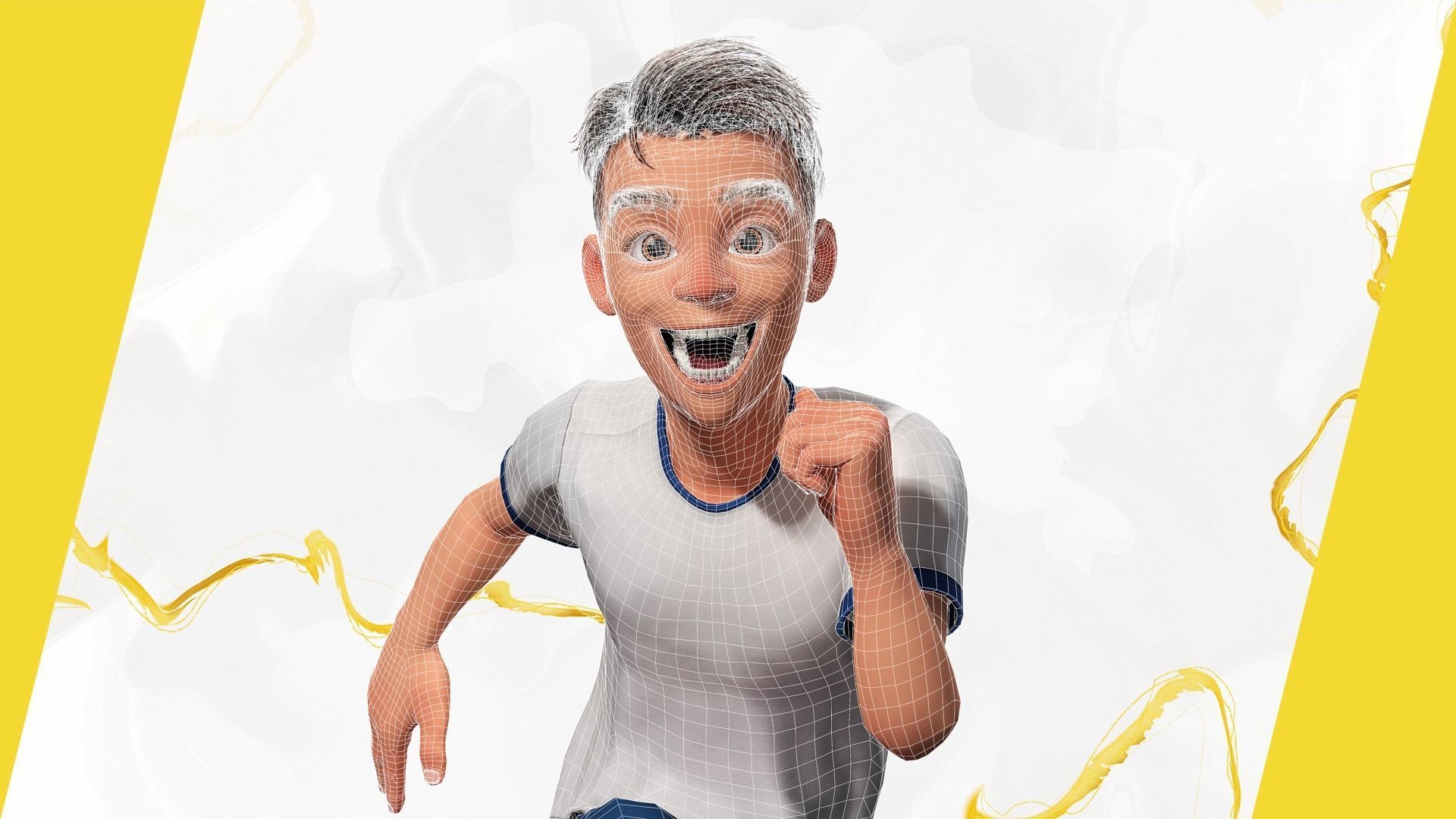 Brother Cartoon Young Teen Low-poly 3D model_34