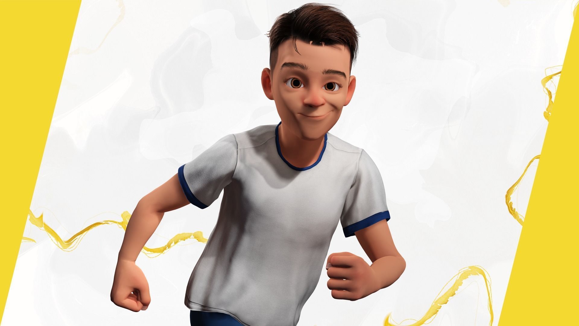 Brother Cartoon Young Teen Low-poly 3D model_10