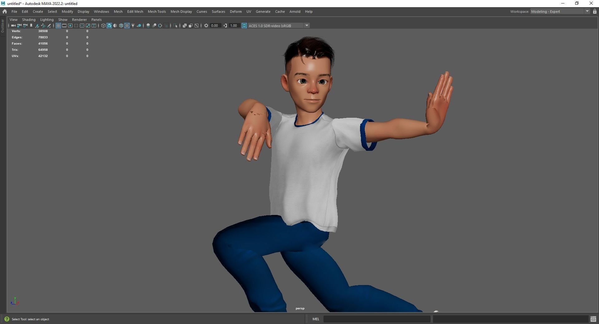 Brother Cartoon Young Teen Low-poly 3D model_21