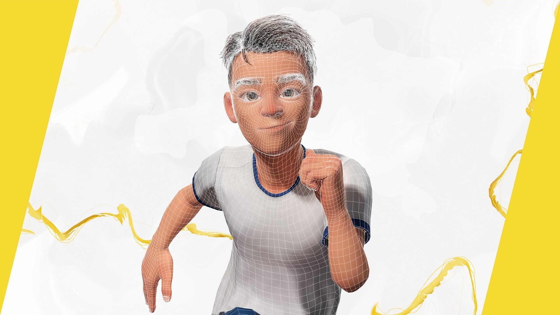 Brother Cartoon Young Teen Low-poly 3D model_33