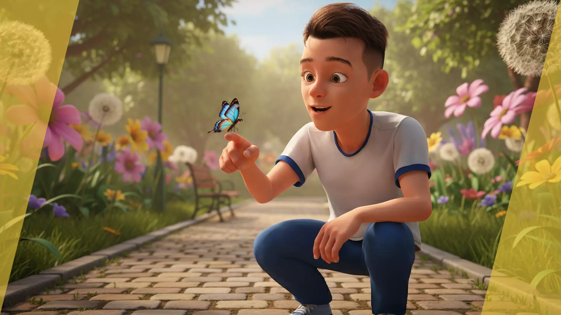 Brother Cartoon Young Teen Low-poly 3D model_3