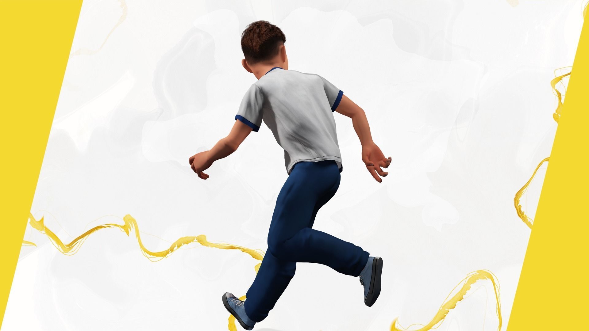 Brother Cartoon Young Teen Low-poly 3D model_11