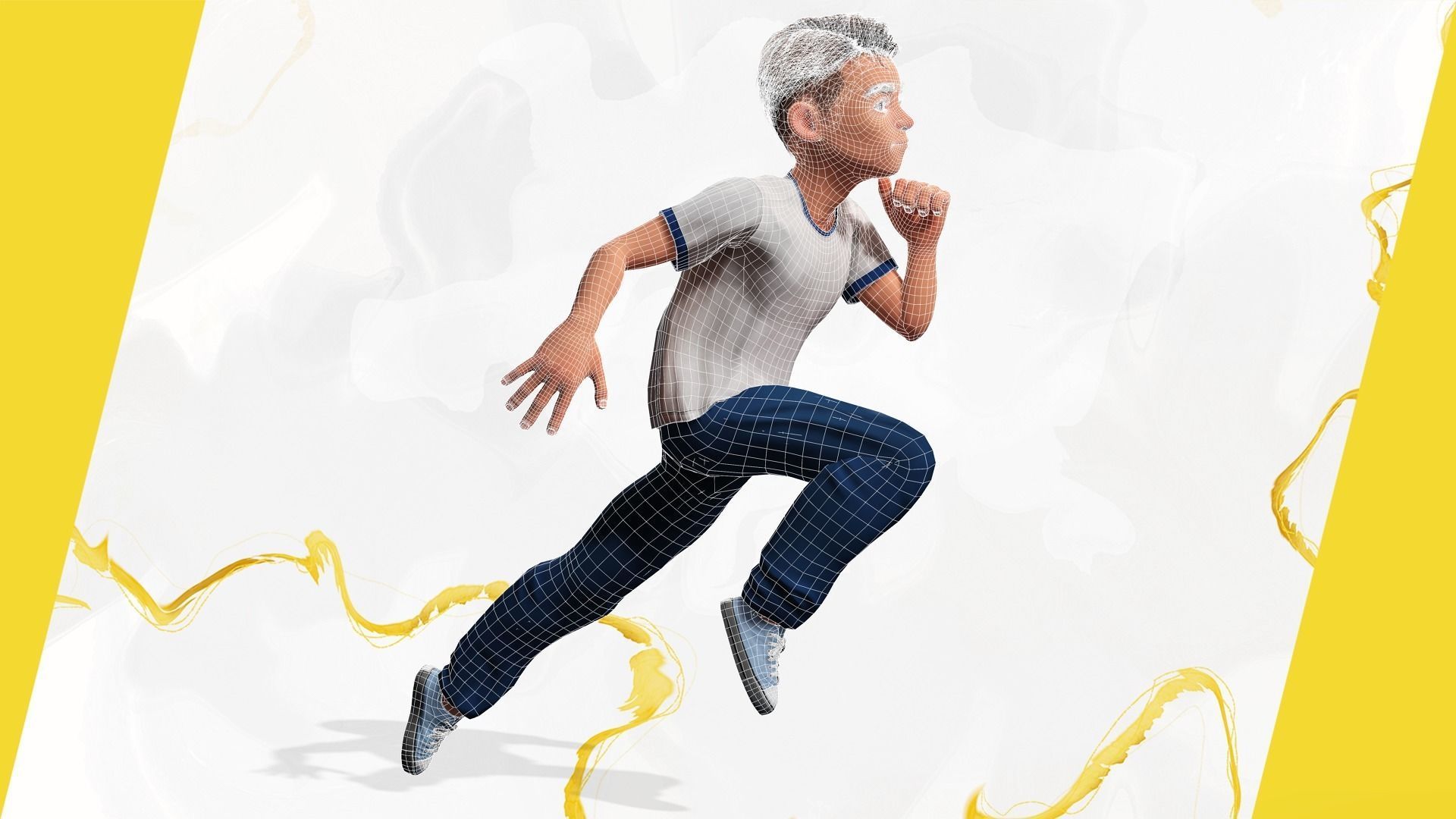 Brother Cartoon Young Teen Low-poly 3D model_36