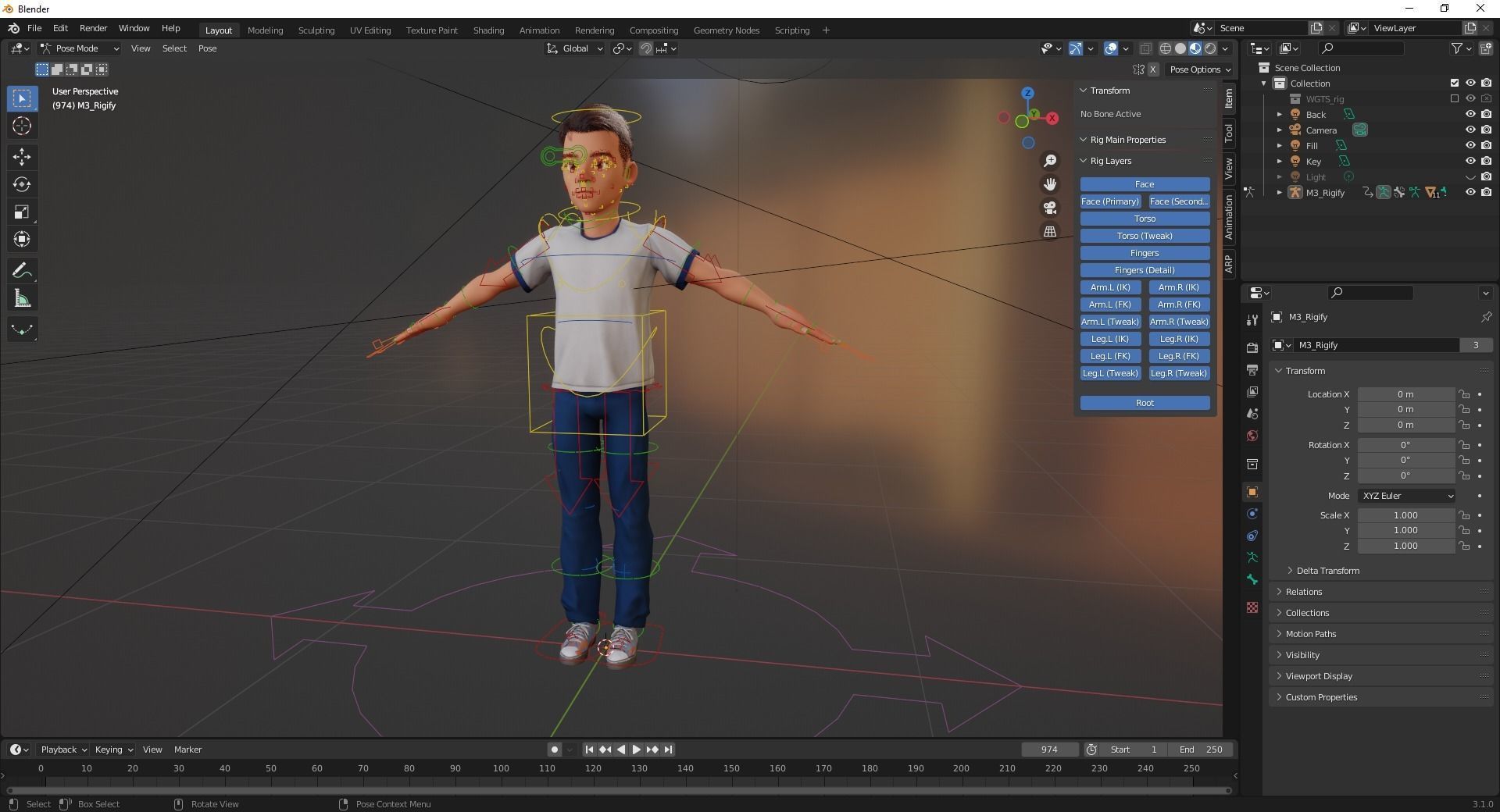 Brother Cartoon Young Teen Low-poly 3D model_16