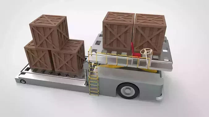 Airport Cargo and Loader Transporter 