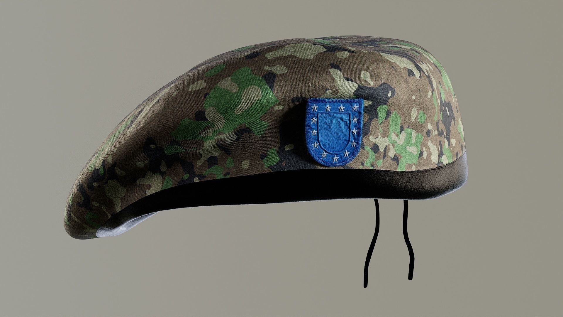 Male Hand And Beret Collection Low-poly 3D model_25