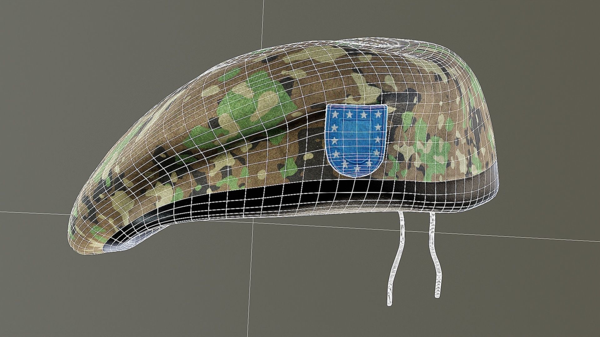 Male Hand And Beret Collection Low-poly 3D model_36