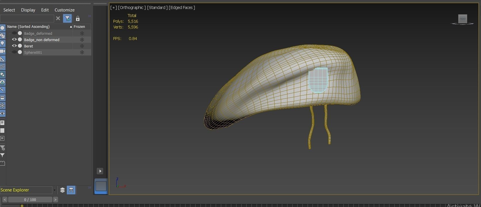 Male Hand And Beret Collection Low-poly 3D model_57