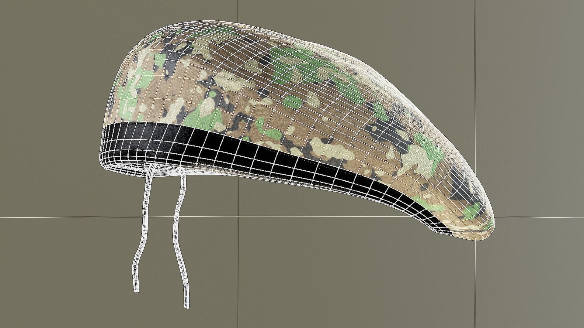 Male Hand And Beret Collection Low-poly 3D model_47