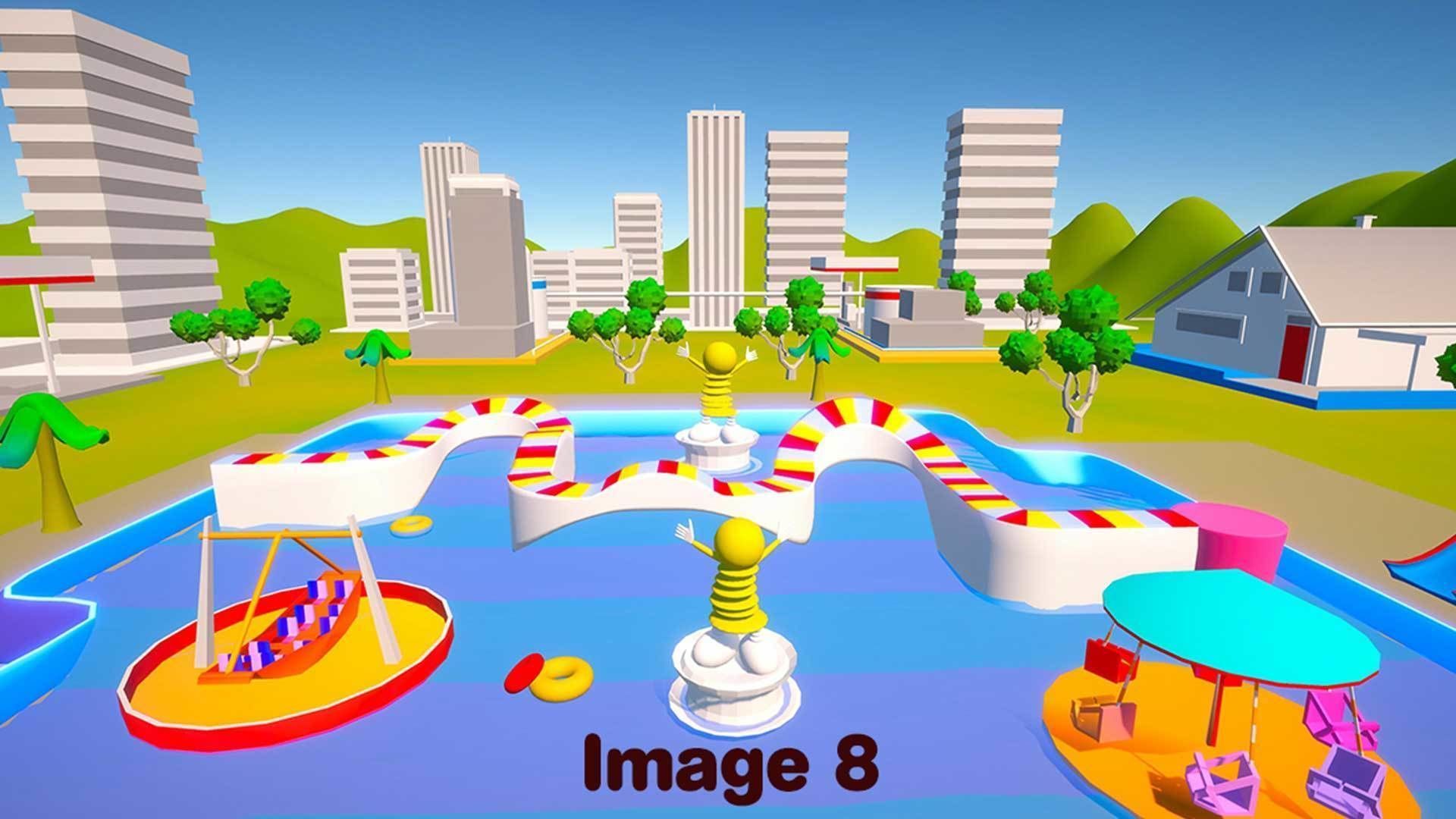 Cartoonish City Water Park - landscape - park 3D model_8