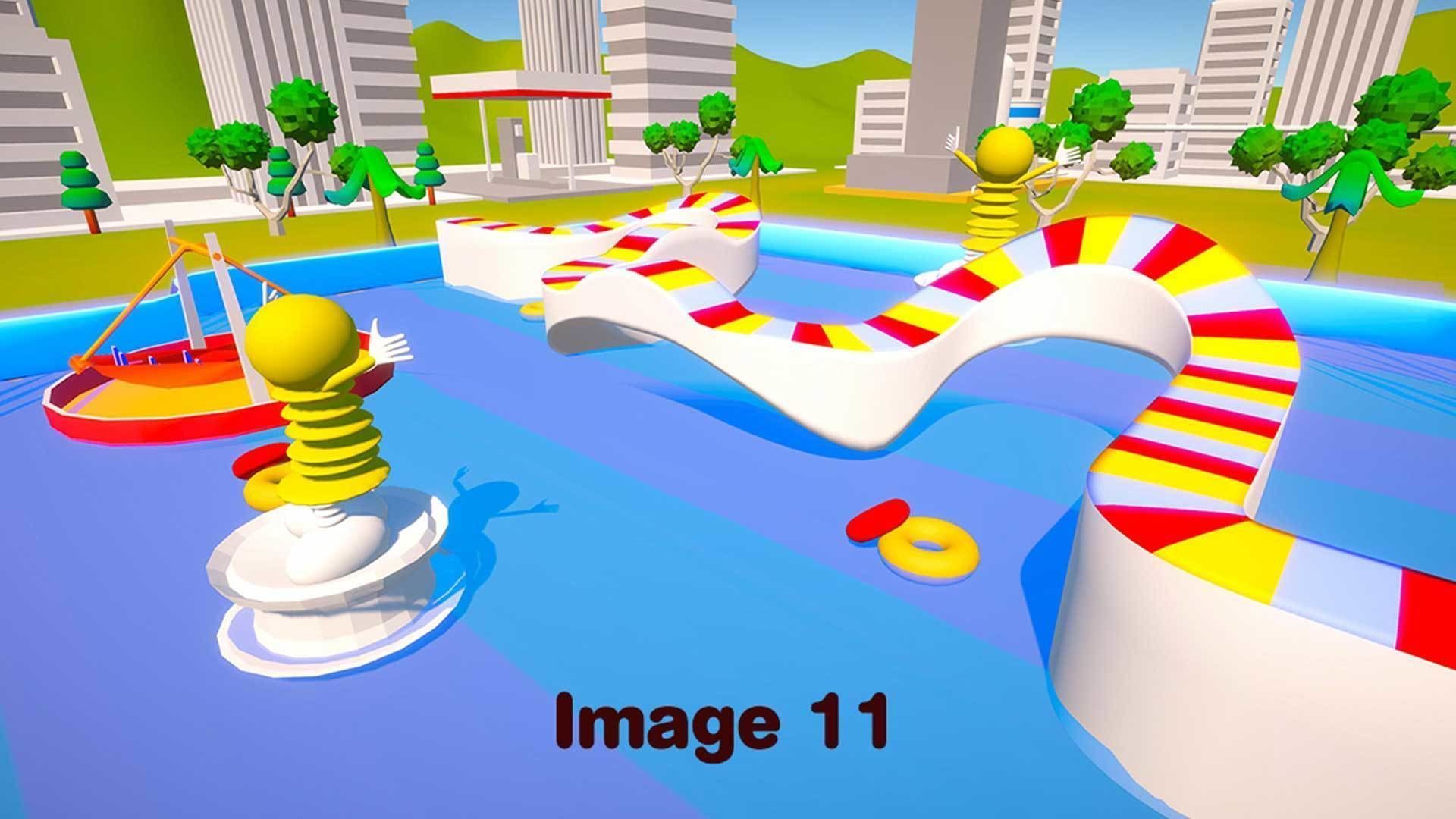 Cartoonish City Water Park - landscape - park 3D model_11