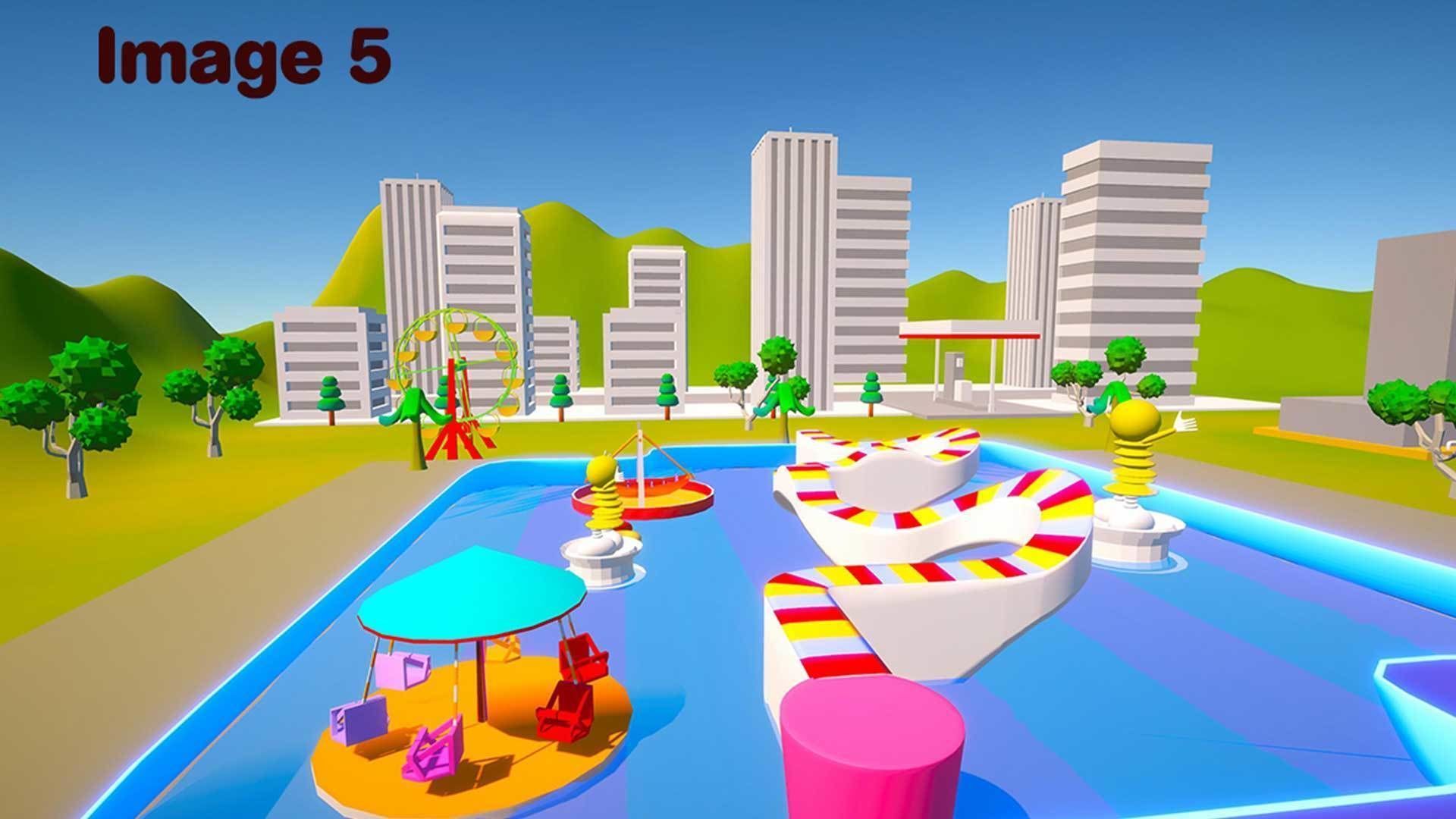 Cartoonish City Water Park - landscape - park 3D model_5