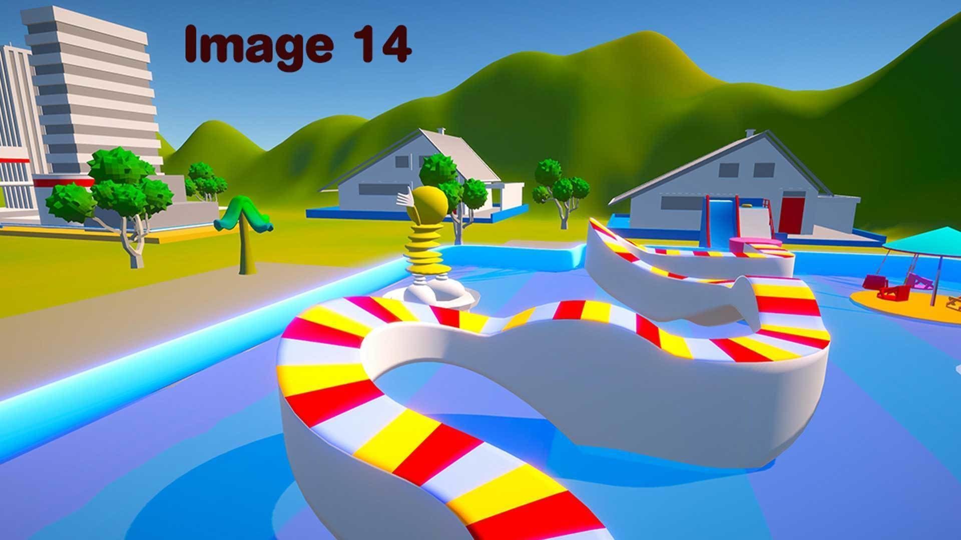 Cartoonish City Water Park - landscape - park 3D model_14