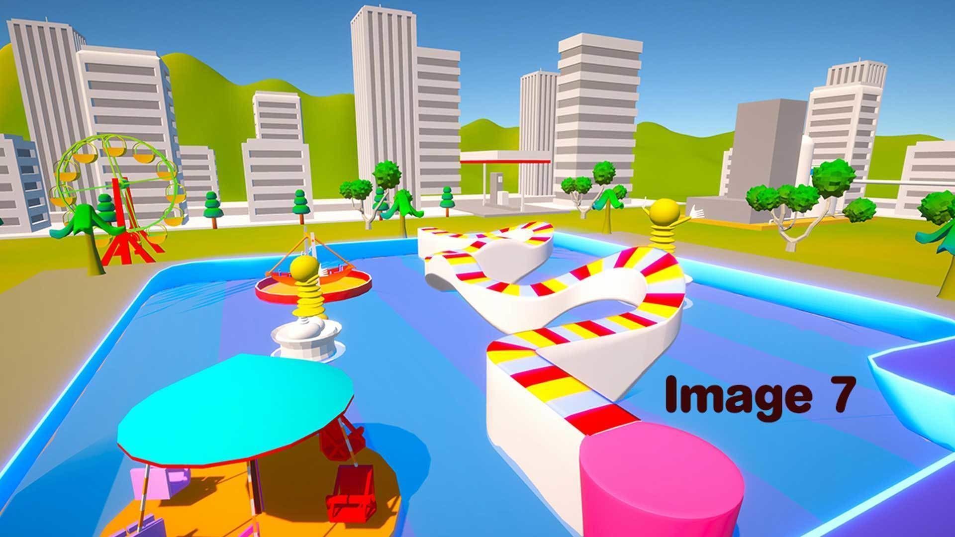 Cartoonish City Water Park - landscape - park 3D model_7