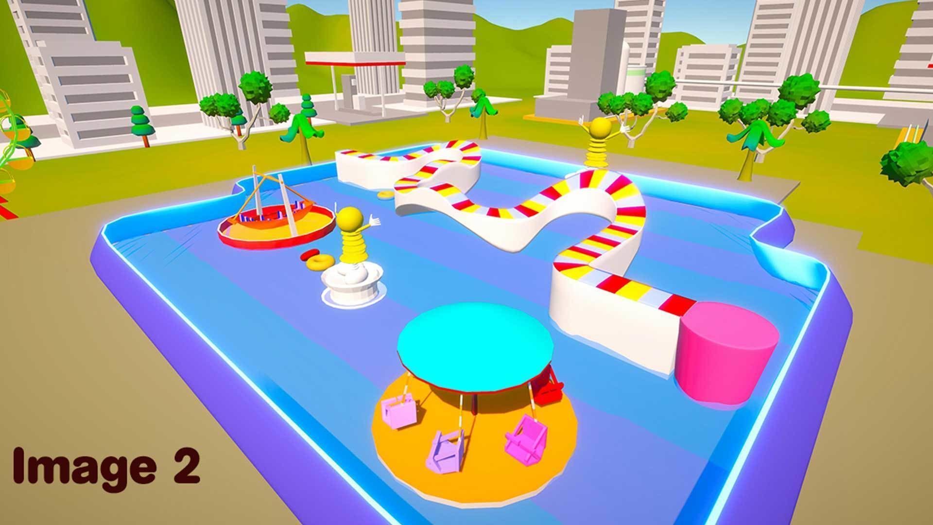Cartoonish City Water Park - landscape - park 3D model_2