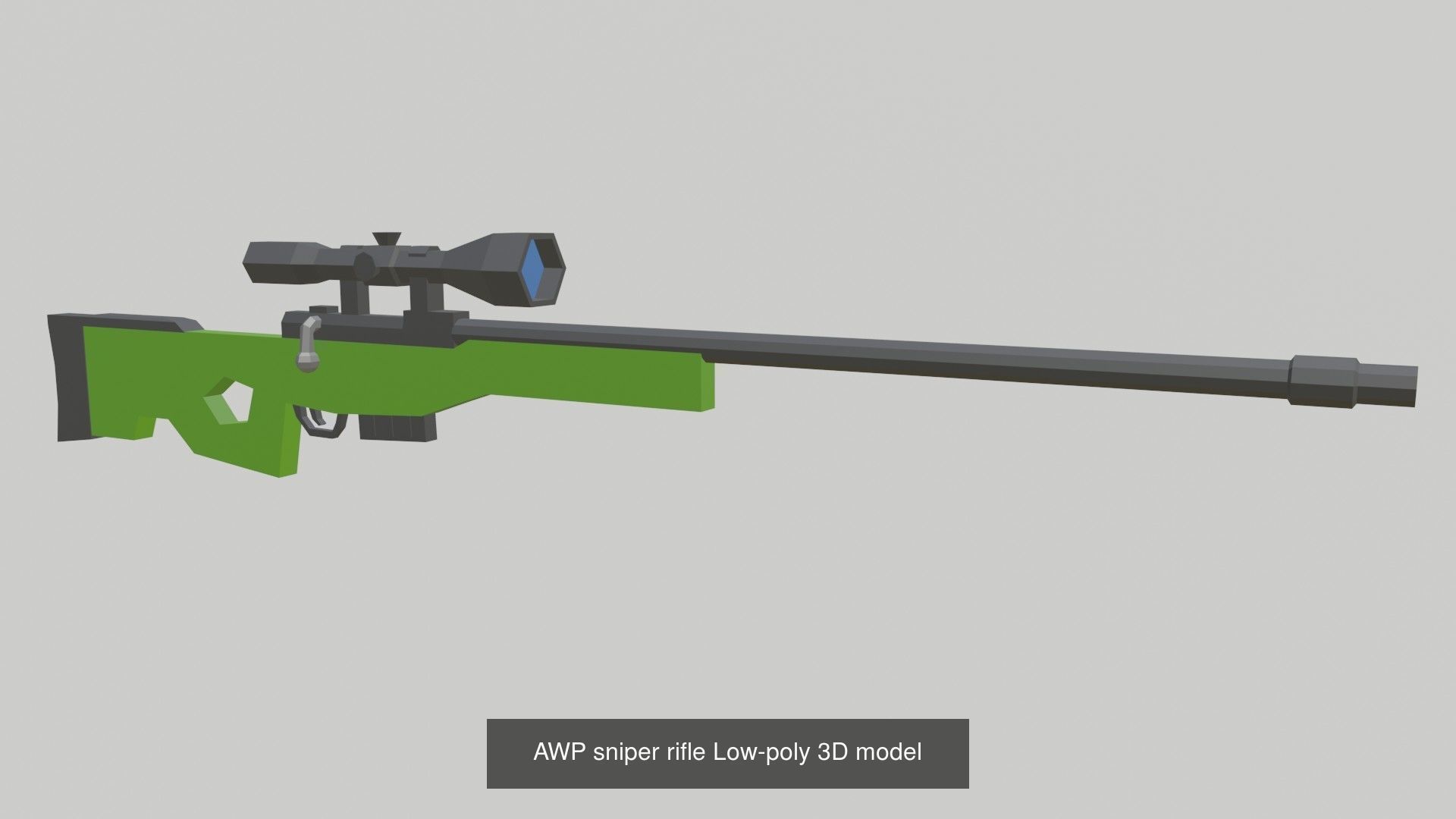 LowPoly Guns Pack 3D Model Collection_3