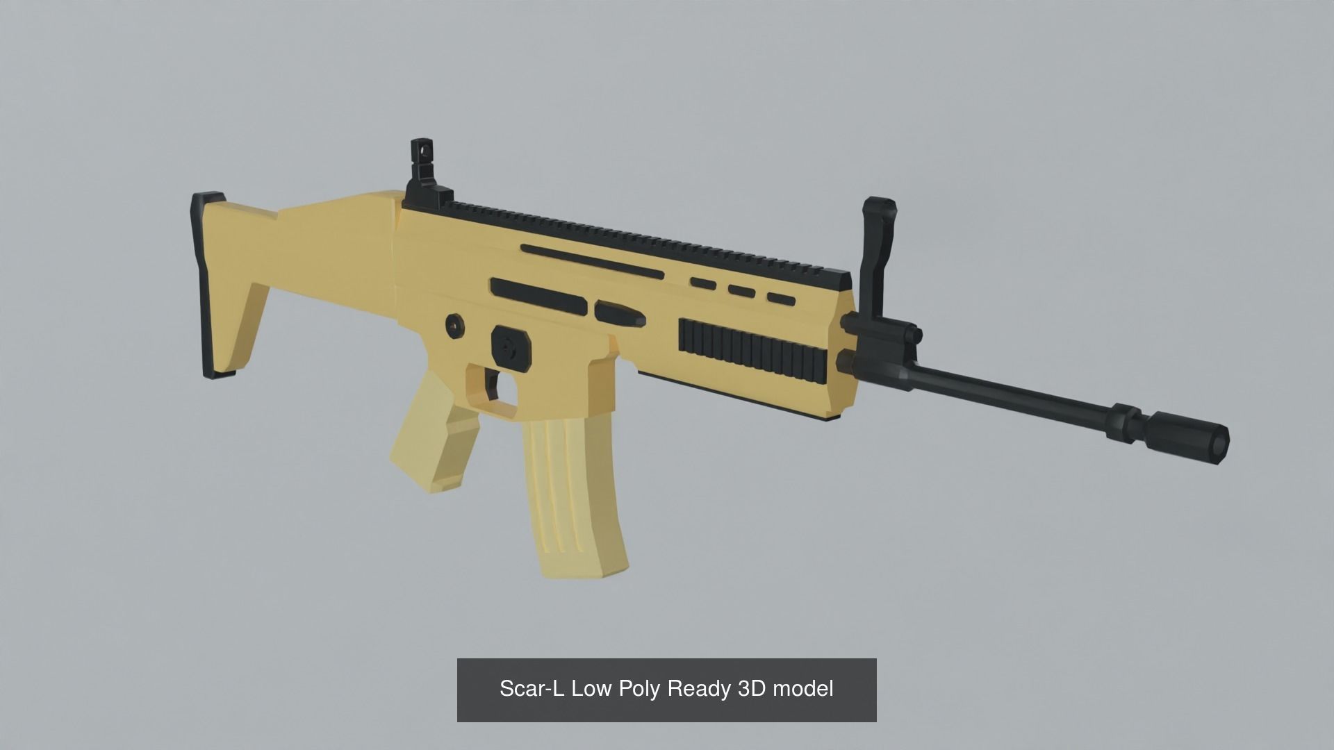 LowPoly Guns Pack 3D Model Collection_5