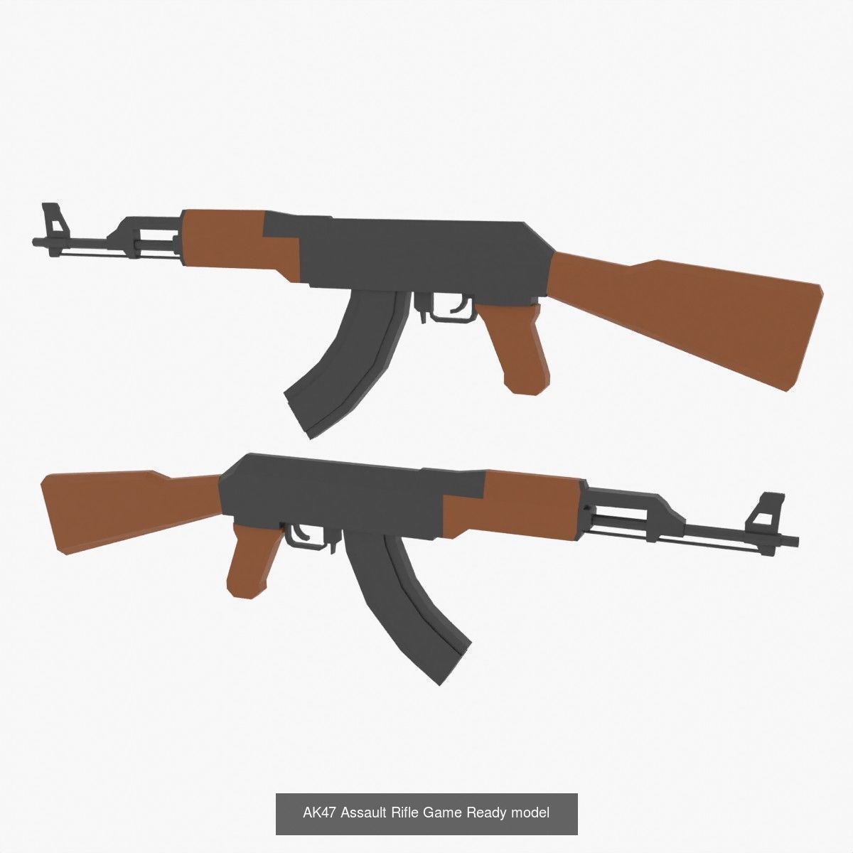 LowPoly Guns Pack 3D Model Collection_6