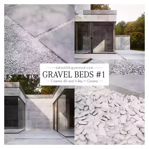 Adjustable Gravel beds for Cinema 4D V-Ray and Corona