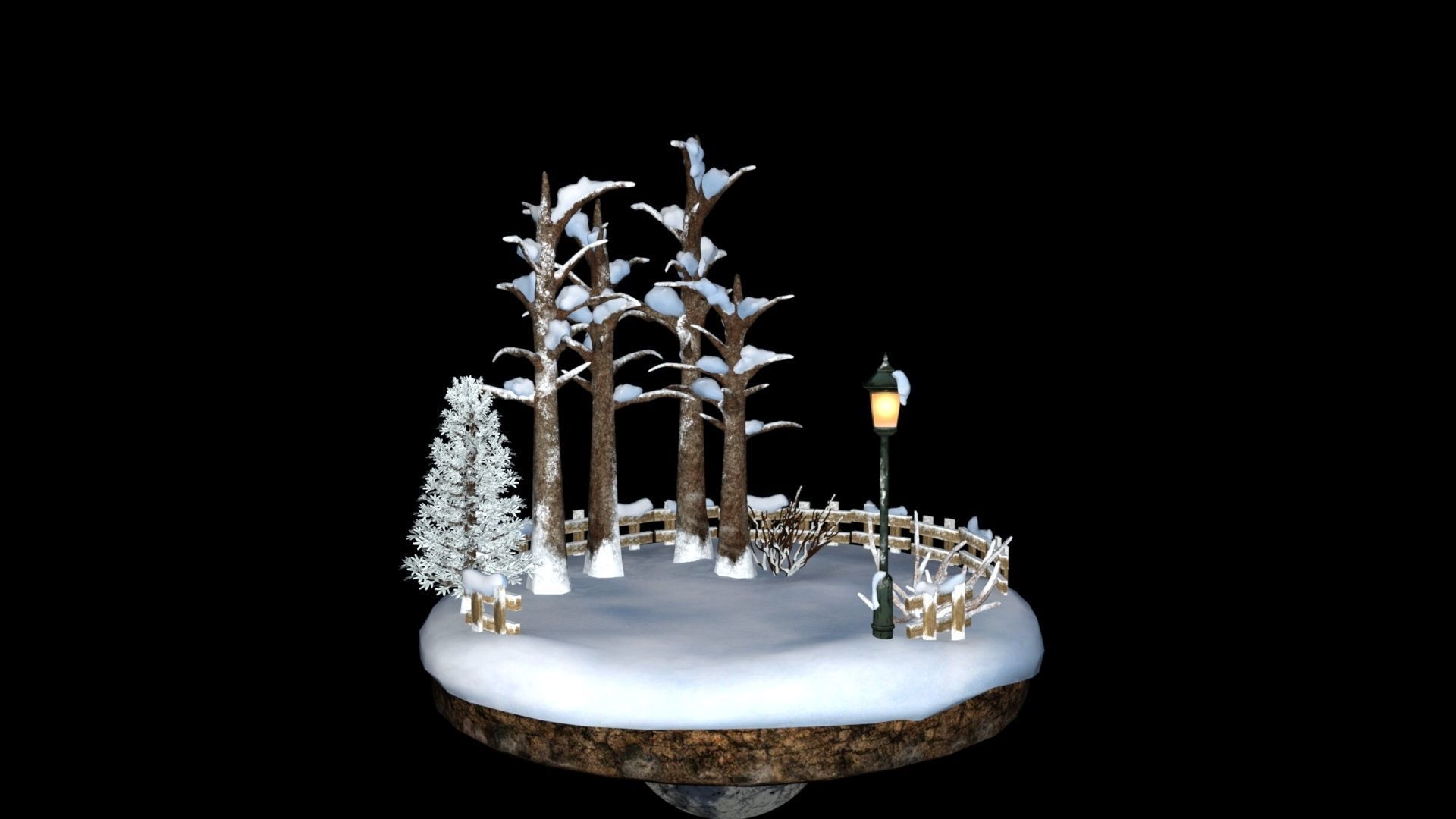 scene winter xmas 3D model_1