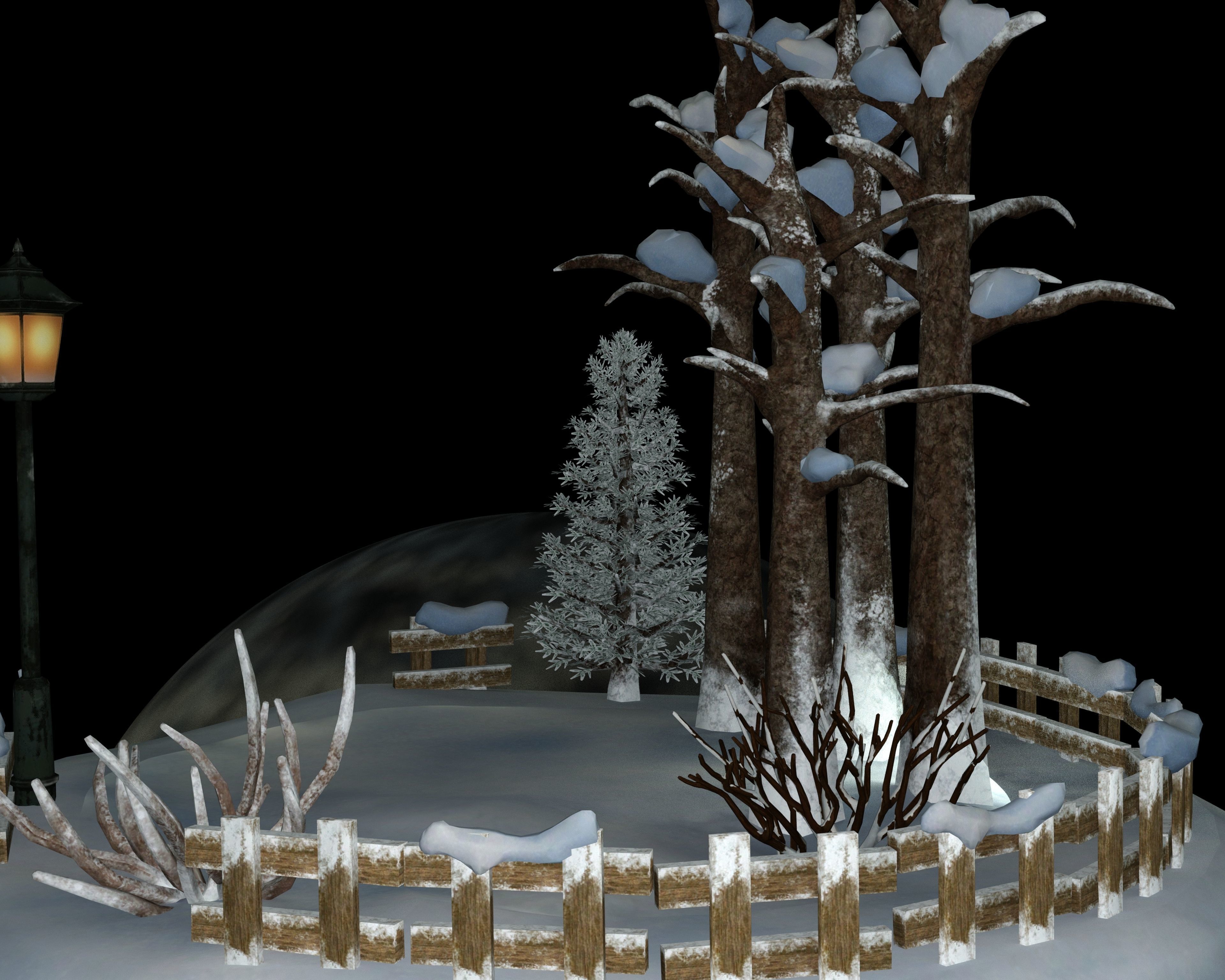 scene winter xmas 3D model_3