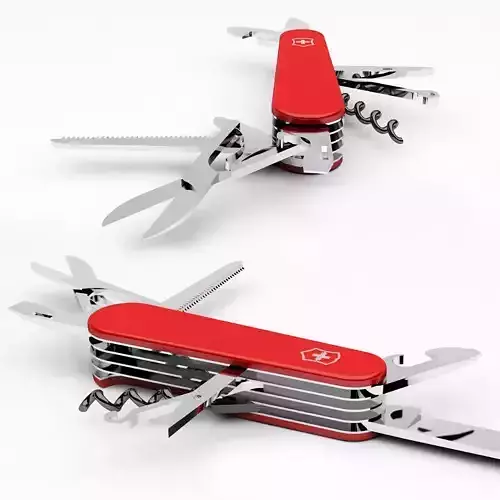 Swiss Army Knife 3D model Swiss Army Knife 3D model