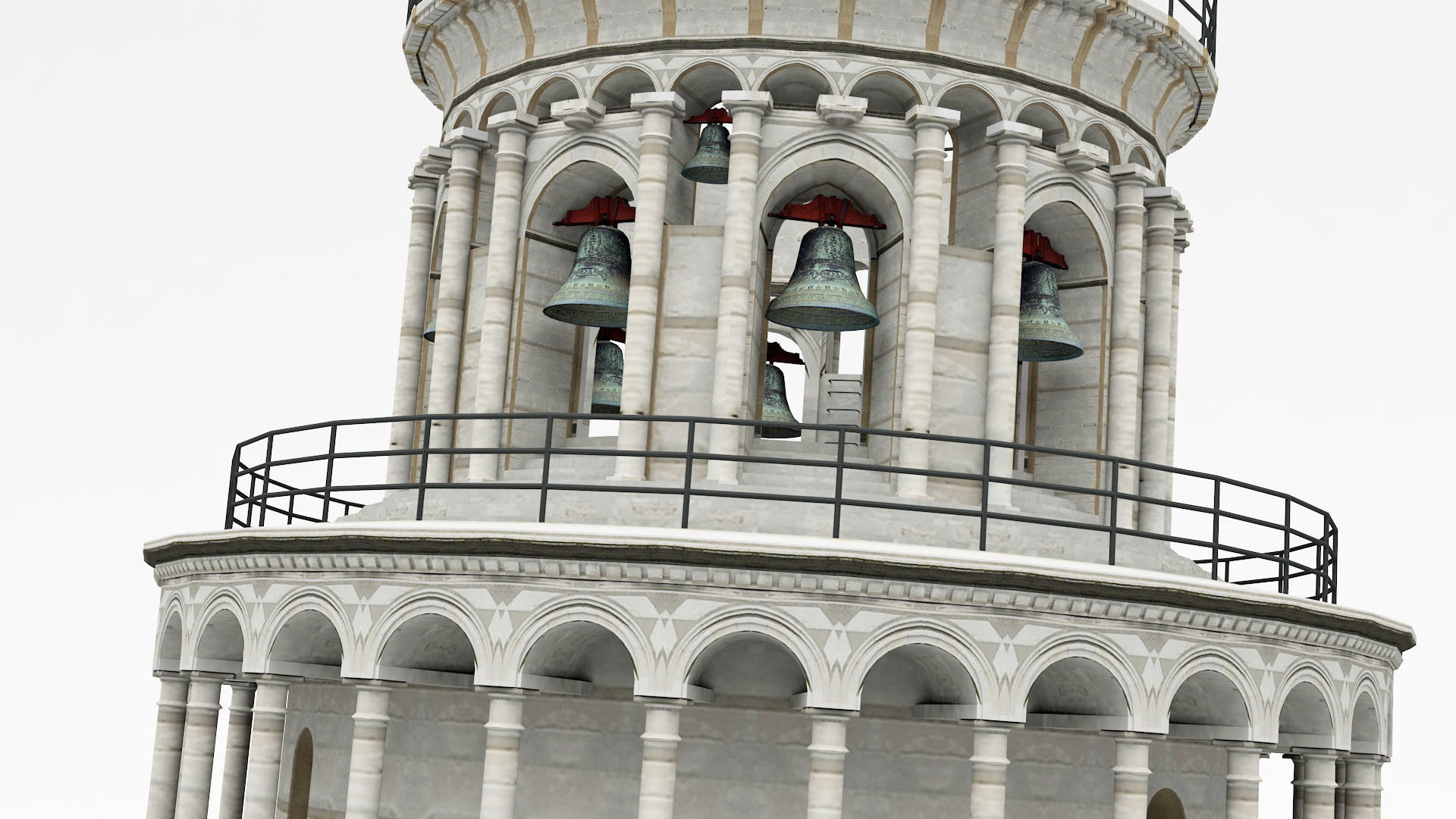 Leaning Tower Of Pisa - HIGH POLY 3D model_1