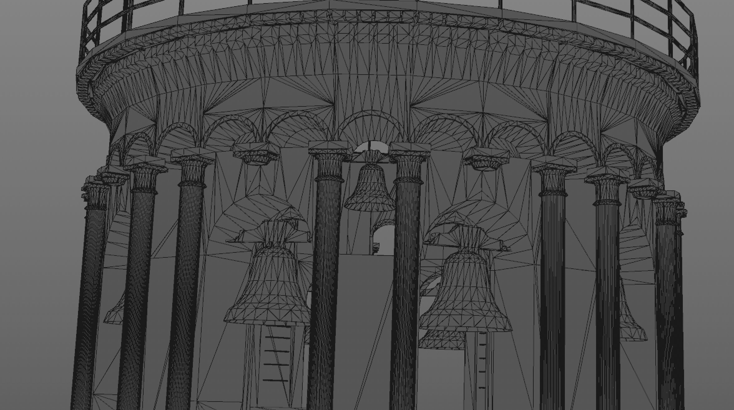 Leaning Tower Of Pisa - HIGH POLY 3D model_7